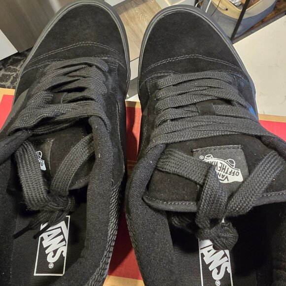 Vans Knu Skool Shoe Lifestyle Retro Chunky Suede Black/Black VN0009QCBKA Mens 10 - Picture 8 of 14